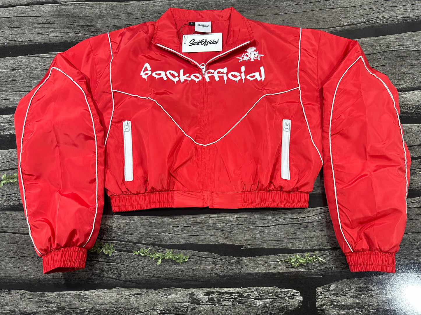 SackOfficial women red retro windbreakers
