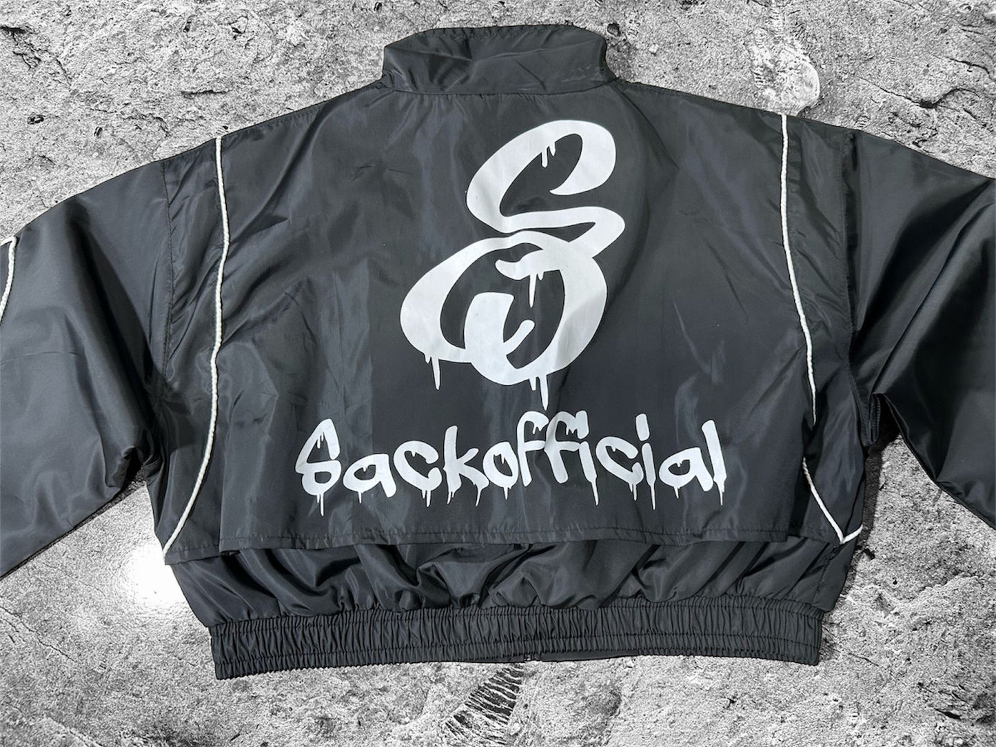 SackOfficial women black retro windbreakers