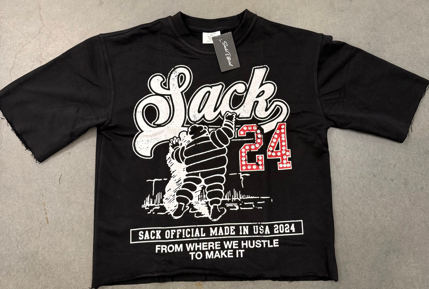 “From where we hustle to make it” graphic T-shirts
