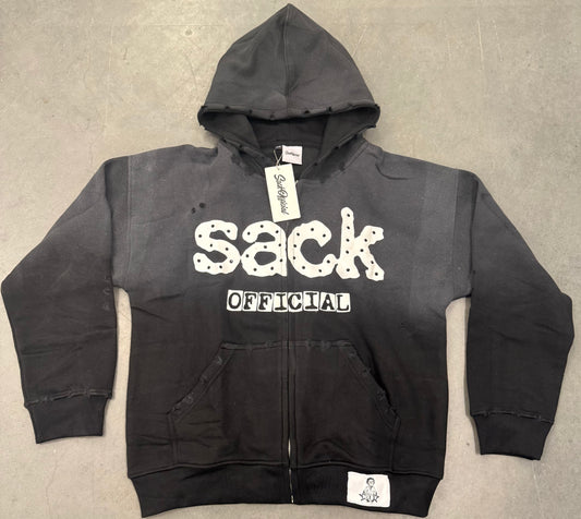 Original SackOfficial rhinestone zip up jackets