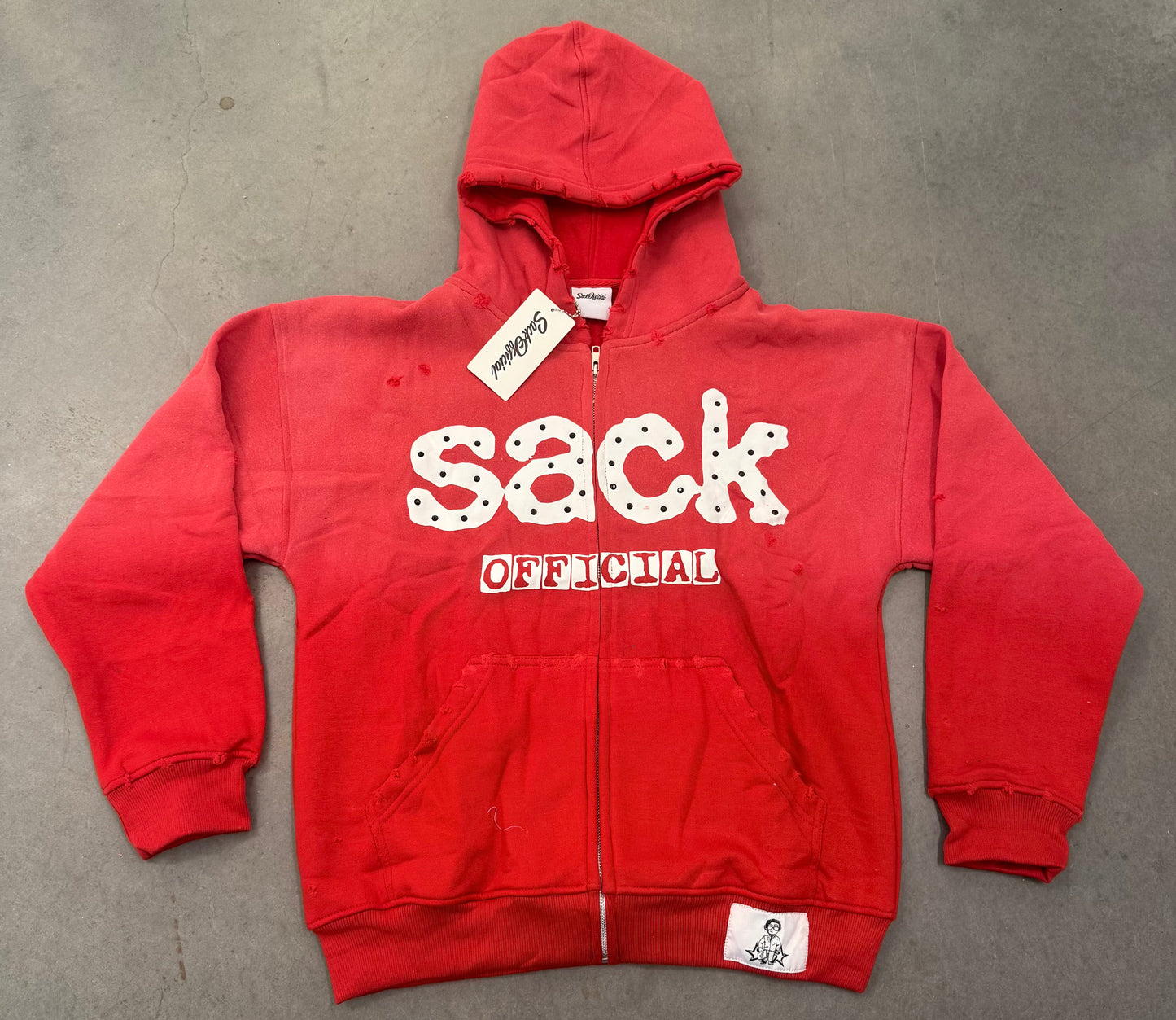 Original SackOfficial rhinestone zip up jackets